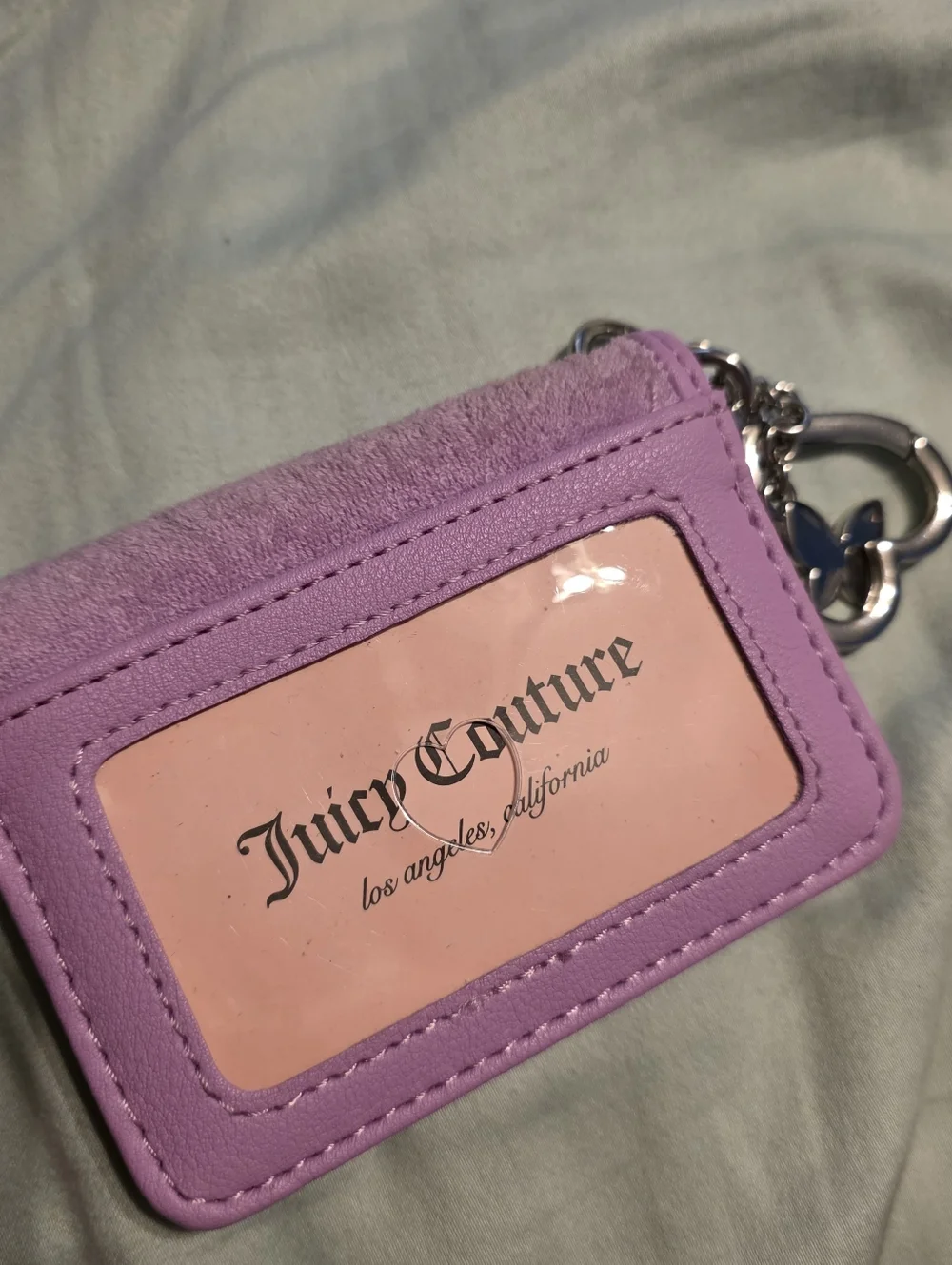 Juicy Couture Wing It Card Key/holder Case Key Fob - Violet Tulle